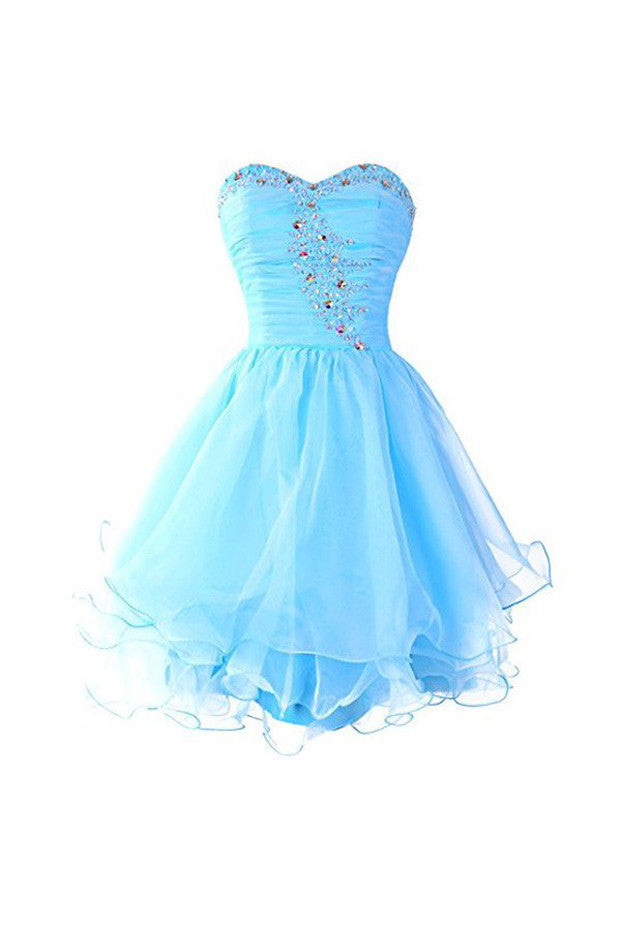 Blue Homecoming Dress,Sweetheart Organza Homecoming Dresses Prom Dress Simidress Blue Homecoming Dress,Sweetheart Organza Homecoming Dresses Prom Dress Simidress