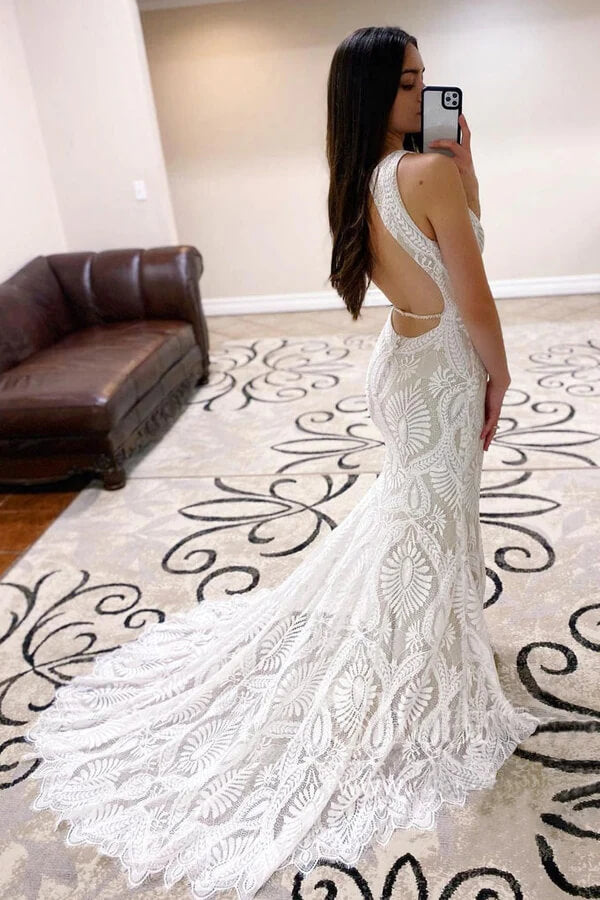 open back sheath wedding dress Low Back & Backless Wedding Dresses Grace Loves Lace US