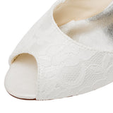 Fashion Women's Satin Stiletto Heel Peep Toe Platform Sandals,Wedding Shoes,L-586