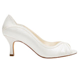 Gorgeous Women's Satin Stiletto Heel Peep Toe Platform Sandals,Wedding Shoes,L-588