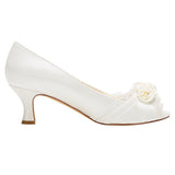 Wedding Dresses,Cheap Woman Shoes,Satin Stiletto Heel Peep Toe Pumps,L-592