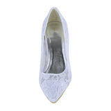 Ivory Woman's Stiletto Heel Closed Toe, Cheap Wedding Shoes, L595