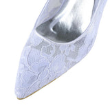 Ivory Woman's Stiletto Heel Closed Toe, Cheap Wedding Shoes, L595