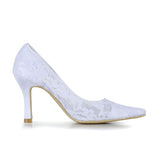 Ivory Woman's Stiletto Heel Closed Toe, Cheap Wedding Shoes, L595