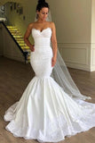 Lace Mermaid Sweetheart Spaghetti Straps Wedding Dresses, Bridal Gown, SW569