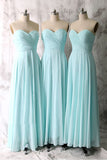 Long Blue Bridesmaid Dresses,Chiffon Bridesmaid Dress,Simple Bridesmaid Dress,SVD472