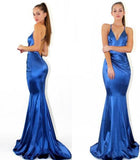 Royal Blue Simple Spaghetti Straps Prom Dresses, Newest Evening Prom Gowns, M124