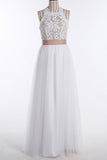 Simple Jewel Lace Top Sleeveless Floor-Length Wedding Dress Bridal Gown, SW130