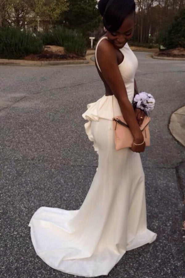 Spandex Open Back Long Prom Dresses with Sweep Train, Formal Dresses Simidress Spandex Open Back Long Prom Dresses with Sweep Train, Formal Dresses Simidress