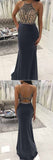 Grey Mermaid Round Neck Floor-Length Long Prom Dress with Beading, M297 sold by Simidress