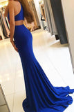 Royal Blue Open Back Long Mermaid Long Prom Dress, Evening Gowns, M83