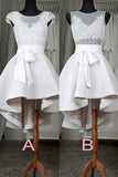 Lace High Low homecoming prom dresses,New Design Sexy See through Short Prom Dresses,MH58