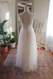 Simple Sweetheart Strapless Open Back Wedding Dresses,Floor Length Layers Tulle Wedding Gown,SW71