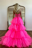 Hot pink short prom dresses | evening gown | party dresses | simidress.com