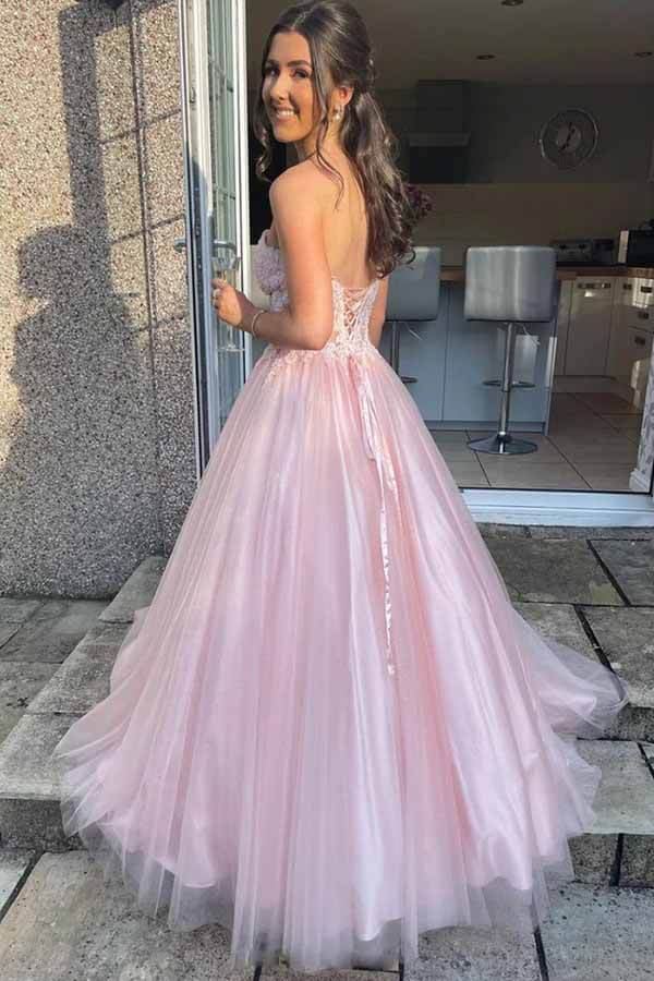 Baby pink evening dresses outlet