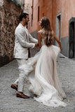 Rustic Tulle A-line Sweetheart Strapless Beach Wedding Dress, Bride Dress, SW601 | cheap wedding dresses | champagne wedding dresses | wedding dress stores | simidress.com
