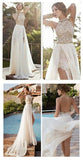 New Arrival Sexy Lace Backless High Neckline Halte Wedding Party Dress SD297