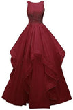 Charming Burgundy Long Prom Dresses,A-Line Prom Dresses, Fashion Evening Dress, M42