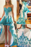 Sweetheart Short Prom Dress,High Low Printing Homecoming Dress Party Dress,SH113