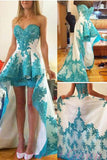 Sweetheart Short Prom Dress,High Low Printing Homecoming Dress Party Dress