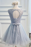 Chic Lace Beading Short Prom Dress, Cheap Homecoming Dress, Party Dress,SH203