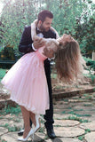 Charming A-Line Tulle Long Sleeves Short Prom Dresses, Homecoming Dresses, SH285