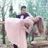 Charming A-Line Tulle Long Sleeves Short Prom Dresses, Homecoming Dresses from simidress.com