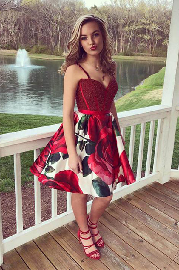Burgundy Short Beaded Floral Homecoming Dresses Cheap Maroon Prom Dresses, SH325 Simidress Burgundy Short Beaded Floral Homecoming Dresses Cheap Maroon Prom Dresses, SH325 Simidress