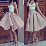 Unique Mismatched Simple Strapless Sweetheart Homecoming Short Prom Dress|simidress.com