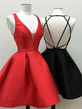 Black Little Dresses Red Homecoming Dress Sexy Short Prom Dresses Party Dress at simidress.com