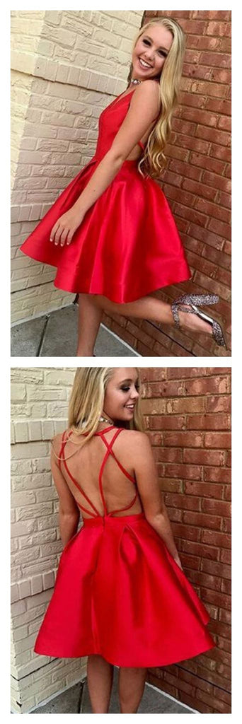 Black Little Dresses Red Homecoming Dress Sexy Short Prom Dresses Party Dress|simidress.com