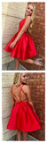 Black Little Dresses Red Homecoming Dress Sexy Short Prom Dresses Party Dress|simidress.com