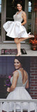 Fabulous Backless Beaded V Neck Short Prom Dress, Homecoming Dresses Online from simidress.com