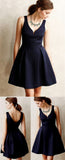 Unique Cocktail Dress V Neck Zipper Homecoming Dress Short Party Dresses from www.simidress.com