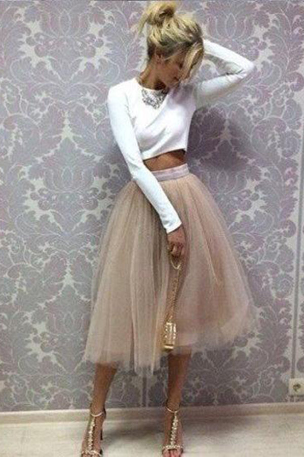 Chic Two Piece Scoop Long Sleeve Homecoming Dresses, Short Prom Dress, SH403 Simidress Chic Two Piece Scoop Long Sleeve Homecoming Dresses, Short Prom Dress, SH403 Simidress