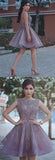 New Arrival Beteau Cute A line Homecoming Dress with Lace and Beading, SH410 at simidress.com