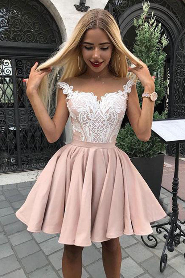 Beautiful A-line Lace Sleeveless Cheap Homecoming Dresses | Short Party Dress, SH422 Simidress Beautiful A-line Lace Sleeveless Cheap Homecoming Dresses | Short Party Dress, SH422 Simidress