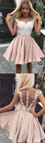 Beautiful A-line Lace Sleeveless Cheap Homecoming Dresses | Short Party Dress, SH422|simidress.com