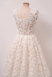 simidress.com | Ivory Lace A-line Square Neck Homecoming Dresses | Short Prom Dresses, SH451