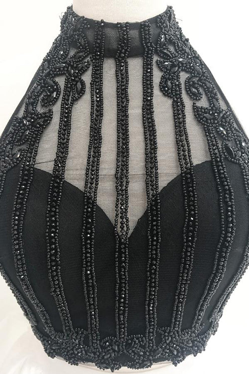 Charming Two Piece A-line High Neck Red Homecoming Dresses Cocktail Dress, SH460 | www.simidress.com