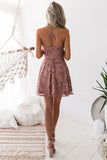 Charming Blush A-Line Homecoming Dresses, Short Prom Dress with Appliques, SH471 | simidress.com