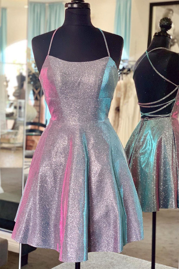 Cute Sparkly Gray A-line Spaghetti Straps Homecoming Dress, Cocktail Dresses, SH506 Simidress Cute Sparkly Gray A-line Spaghetti Straps Homecoming Dress, Cocktail Dresses, SH506 Simidress