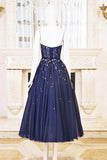 www.simidress.com supply Sparkly A Line Tea Length Homecoming Dresses Short Prom Dress With Stars, SH519 at good price