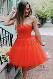 Red Tulle Short Prom Dress Homecoming Dresses, SH546 | homecoming dresses | graduation dresses | short prom dresses | sweet 16 | dresses for homecoming | long sleeve homecoming dresses | short homecoming dresses | homecoming dresses short | homecoming dresses cheap | cheap homecoming dresses | plus size homecoming dresses | red homecoming dresses | formal dresses | school dance | simple homecoming dresses | Homecoming Dresses online | Simidress