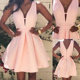 Fabulous Pink Homecoming Dresses,Satin Short Prom Dresses,Graduation Dresses,SH75