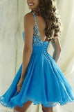 Short Blue Prom Dresses,Cheap Homecoming Dresses,Junior Homecoming Dresses, SH89