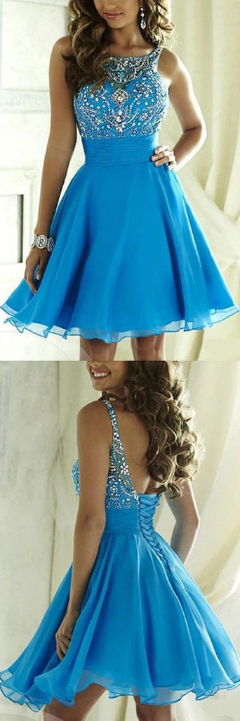 Short Blue Prom Dresses,Cheap Homecoming Dresses,Junior Homecoming Dresses, SH89