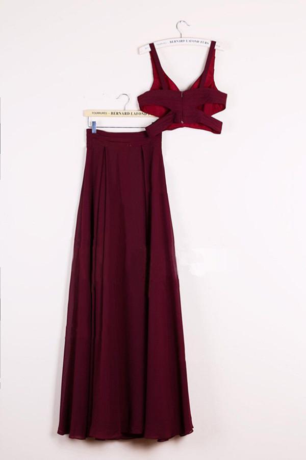 Two Pieces A-line Long Prom Dresses,Red Halter Floor-length Prom Gowns – Simidress Two Pieces A-line Long Prom Dresses,Red Halter Floor-length Prom Gowns – Simidress