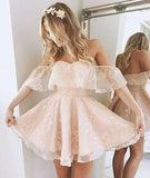 Cute Tulle Lace Short Prom Dresses, Homecoming Dresses Short,SH23