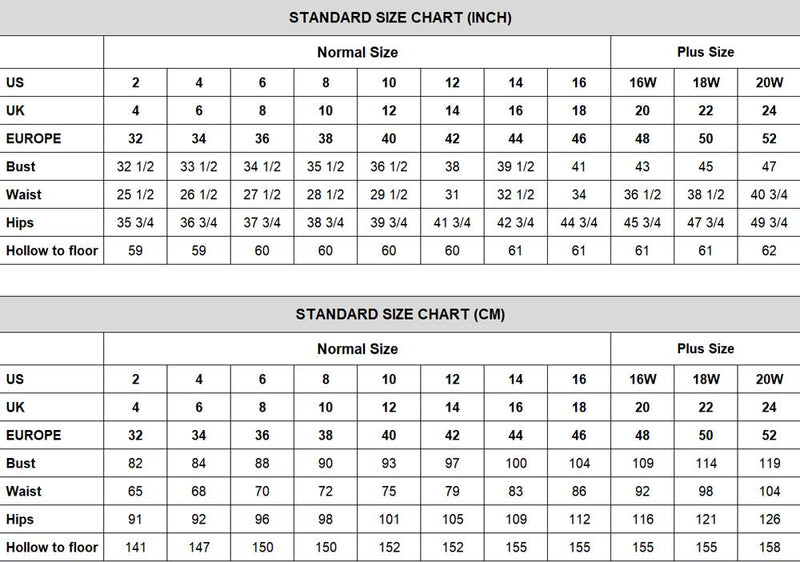 www.simidress.com | Size Chart